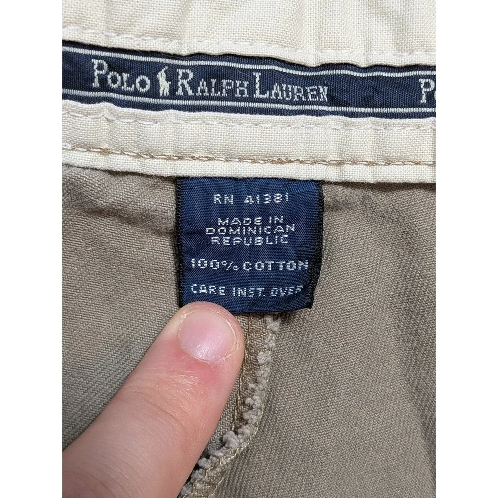 Polo Ralph Lauren Chino Mens Pants Andrew Pant Khaki 32x31 Relaxed Pleated W34